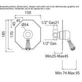 Concealed single-lever shower mixer with plate Gosfield