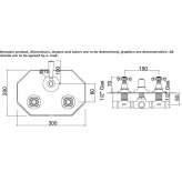 3-hole concealed shower faucet with diverter Fabrezan