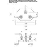 3-hole concealed shower faucet with diverter Rjukan