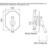 Classic style Concealed shower faucet with diverter Monahans