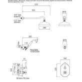 4-hole shower set with single handle and diverter Forville