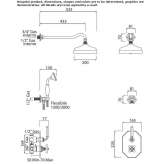 4-hole shower set with thermostat and shower head Zevio