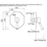 Concealed shower faucet with one handle Lenham