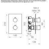 Thermostatic shower tap with plate Niwot