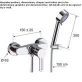 Single-lever shower faucet with a hand shower Condette