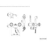 2-hole brass shower faucet with Swarovski® crystals Certaldo
