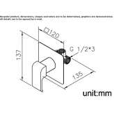 Single-lever concealed valve (outlet upwards) Meggen