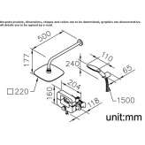 Single-lever shower mixer with hand shower and overhead shower Meggen