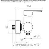 2-hole external shower faucet Pfunds