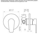 Single-lever shower mixer with plate Pfunds