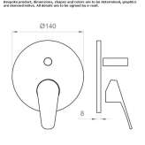 1-hole concealed shower faucet with a plate Egham