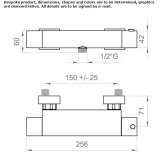 External thermostatic shower faucet Yate