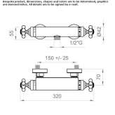 Thermostatic shower tap with individual rosettes Yate