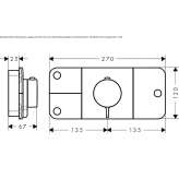 Shower tap with plate Minare