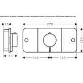 Shower tap with plate Minare