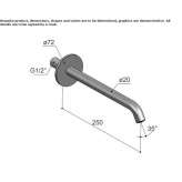 Stainless steel sink spout mounted on the wall Plopis