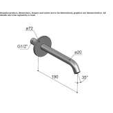 Stainless steel sink spout mounted on the wall Plopis