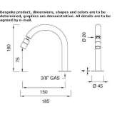 Deck-mounted swivel and adjustable spout Lalor