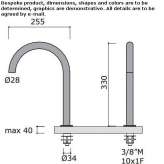 Stainless steel sink spout mounted on the countertop Barkaroe