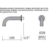 Stainless steel sink spout mounted on the wall Topile