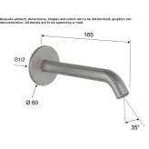 Stainless steel spout mounted to the wall Pedasi