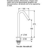 Deck-mounted spout with aerator Irolo