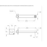 Brass spout for wall mounting Dagyolu