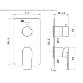 Single-lever concealed faucet Chicama