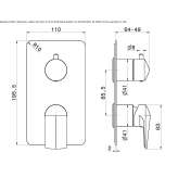 Single-lever concealed faucet Duhanas