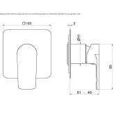 Single-lever concealed faucet Chicama