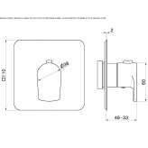 Thermostatic concealed mixer Chicama