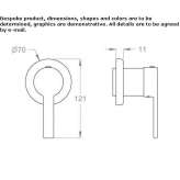 Faucet with remote control mounted on the wall Osychky