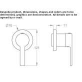 Faucet with remote control mounted on the wall Osychky