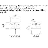 Deck-mounted cold water shut-off valve Cuitiva