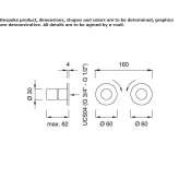 Set of 2 shut-off mixing valves for wall mounting Trinidad