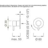 Wall-mounted shut-off valve Emmen