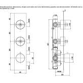 Stainless steel thermostatic set for wall mounting Ovilla