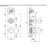 Stainless steel thermostatic set for wall mounting Korgan