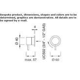 Wall-mounted shut-off valve Anaya