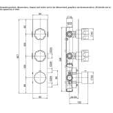 Stainless steel thermostatic set for wall mounting Mislata