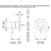 Wall-mounted shut-off valve Emmen