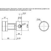 Single-hole wall-mounted washbasin tap made of stainless steel Etucuaro