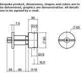 Wall faucet with remote control made of stainless steel Ovilla