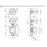 Stainless steel thermostatic set for wall mounting Ovilla