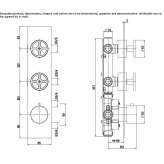 Stainless steel thermostatic set for wall mounting Korgan