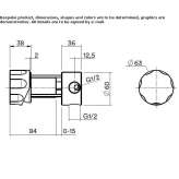 Wall faucet with remote control made of stainless steel Mislata