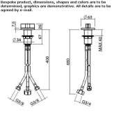 Deck mounted stainless steel remote control faucet Ovilla