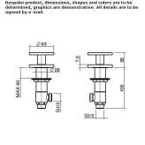 Set of 2 on-deck mixing shut-off valves Korgan