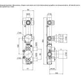 Stainless steel thermostatic set for wall mounting Mislata