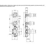 Stainless steel thermostatic set for wall mounting Etucuaro